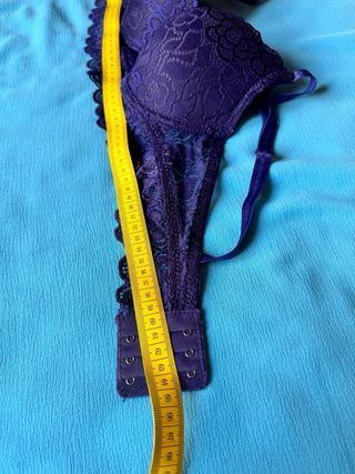 Lote 2 Sujetador de encaje en azul y beige 90C