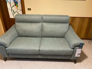 Divano 3 posti verde in tessuto