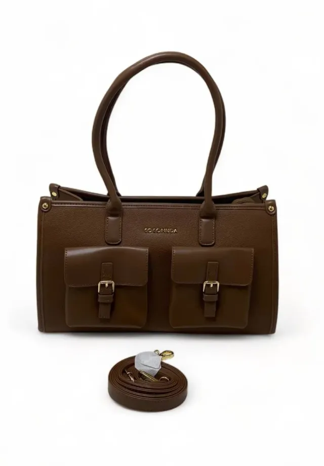 Borsa COCO NUDA marrone con tracolla