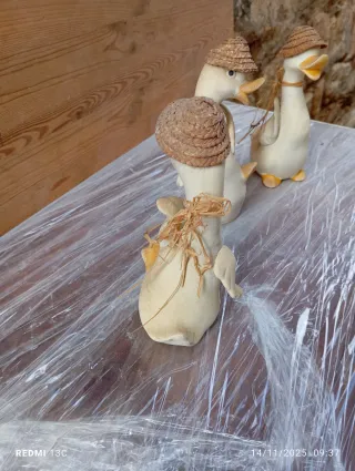 Set 3 Decorazioni Natale Anatre Cappello