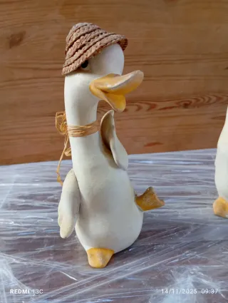 Set 3 Decorazioni Natale Anatre Cappello