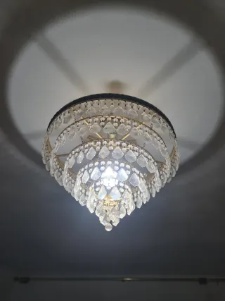 Lámpara de techo colgante de cristal