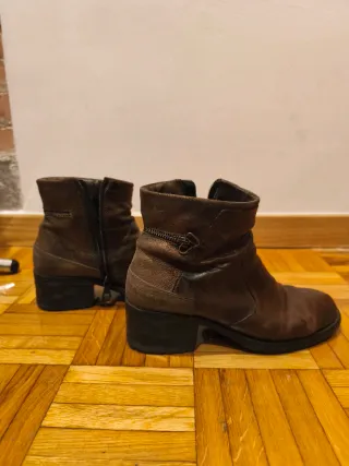 Botines marrones tacón ancho