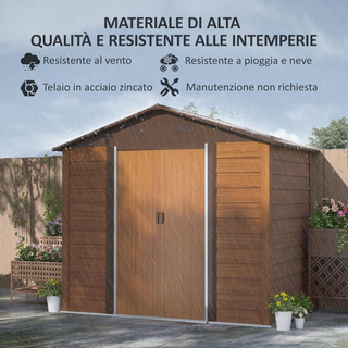 Casetta da Giardino 4.07m2 in Acciaio Zincato con
