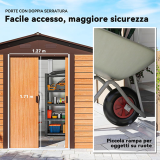 Casetta da Giardino 4.84m² in Acciaio Zincato con