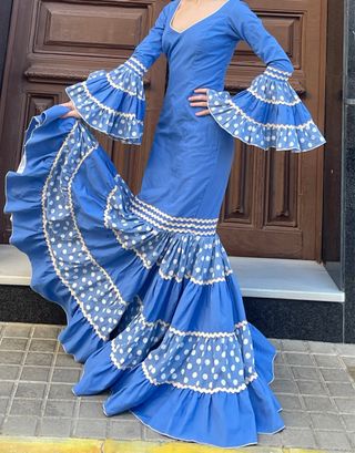 Traje de flamenca canastero talla 36 más o menos