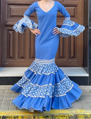 Traje de flamenca canastero talla 36 más o menos