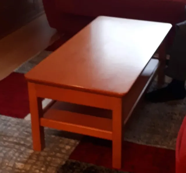 Mesa de centro elevable de madera marron