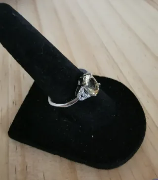 Anillo Citrino Natural Ajustable.