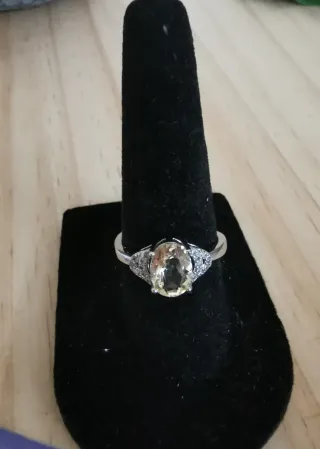 Anillo Citrino Natural Ajustable.