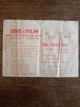 Vecchio volantino Cine Film Roma
