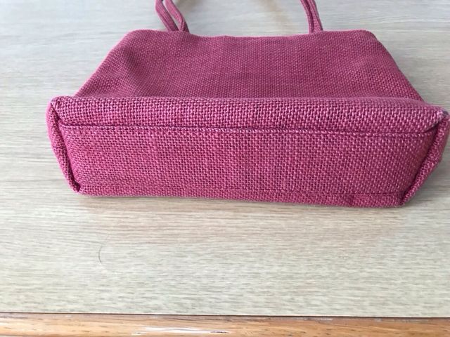 Bolso Rafia color burdeos