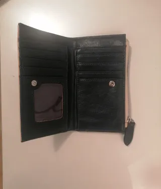 Cartera monedero Misako beige y azul