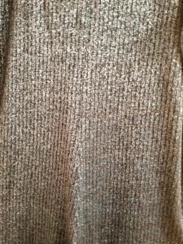 Mono largo plateado con brillos