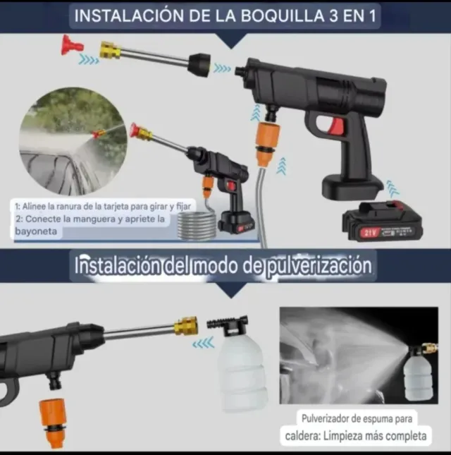 Limpador de Alta Pressão Sem Fio Recarregável