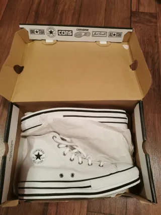 Converse Blancas Plataforma material