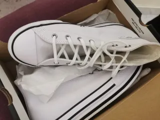 Converse Blancas Plataforma material