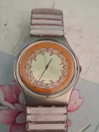 Orologio Swatch Arancione Argento