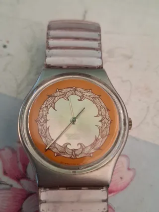 Orologio Swatch Arancione Argento