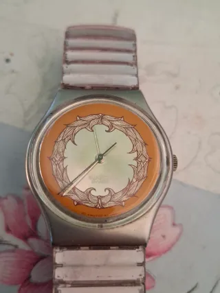 Orologio Swatch Arancione Argento