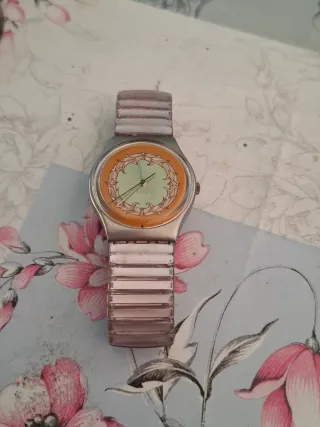 Orologio Swatch Arancione Argento