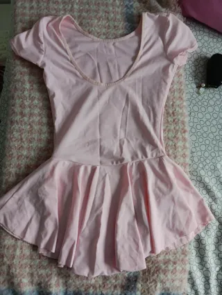 Malla de ballet rosa con falda
