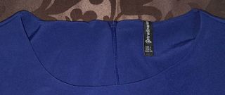 Vestido azul mujer mangas volantes