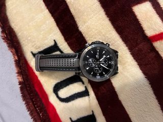 Reloj Lotus Cronógrafo Negro y Plateado original