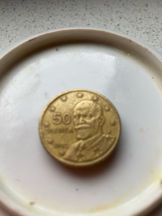 Grecia 20 y 50 céntimos de euros año 2002