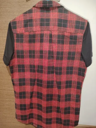 Camisa cuadros tela tipo felpa Talla XS