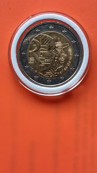 Moneda 2€ Carlos de Gaulle 1890-1970
