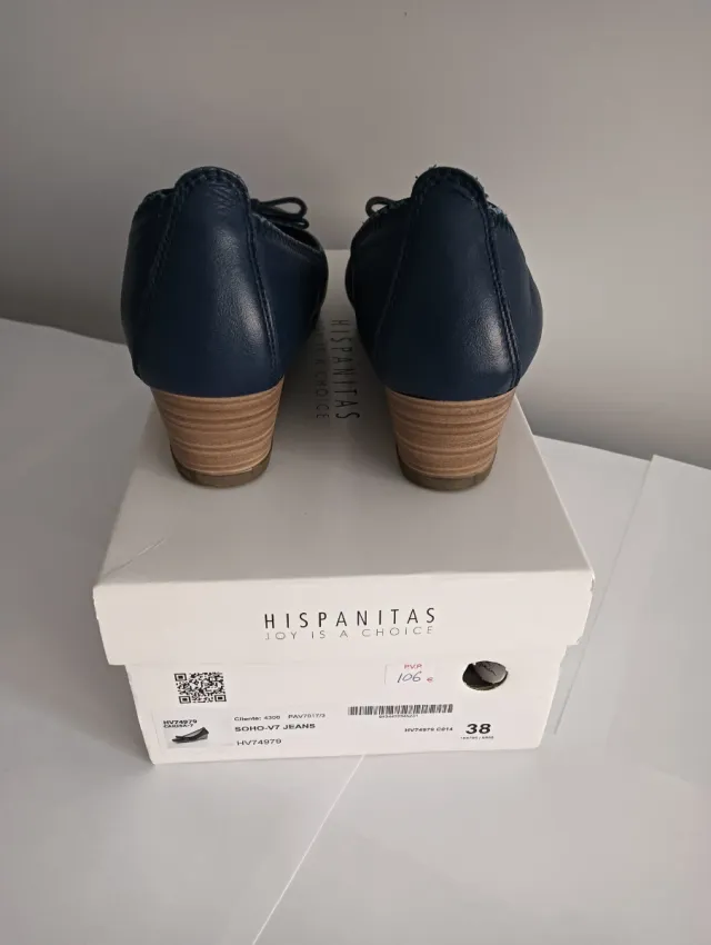 Zapatos Hispanitas Talla 38 Mujer Azul