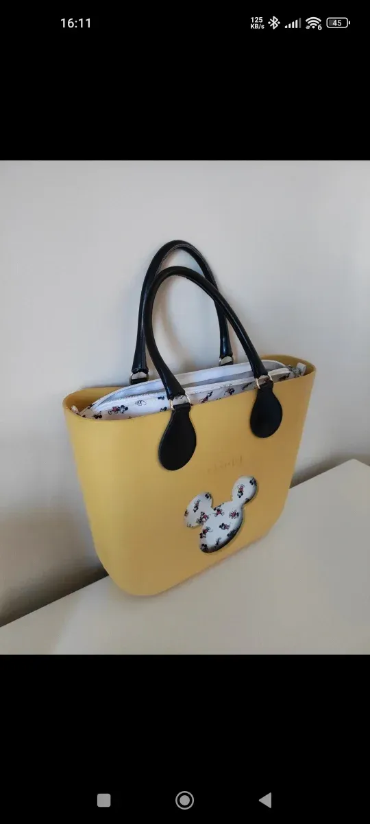 Bolsa O bag amarela com Mickey