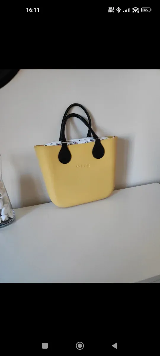 Bolsa O bag amarela com Mickey