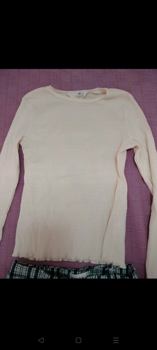 Conjunto niña falda-pantalón y camiseta talla 7-8