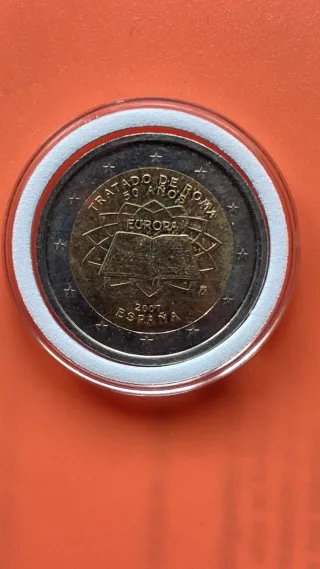 Moneda 2€ España 2007 Tratado Roma