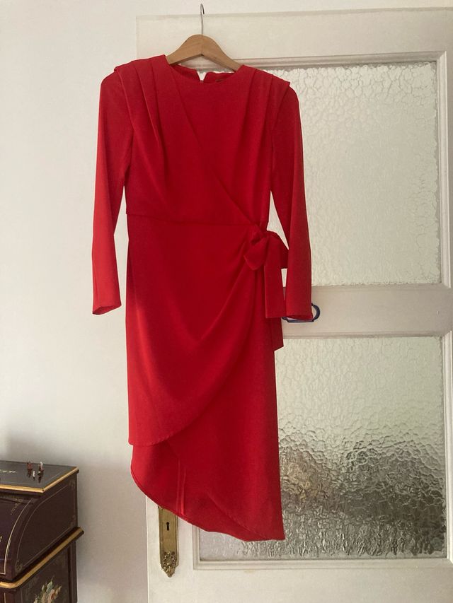 Vestido Bimani Rojo Talla 34 Nuevo