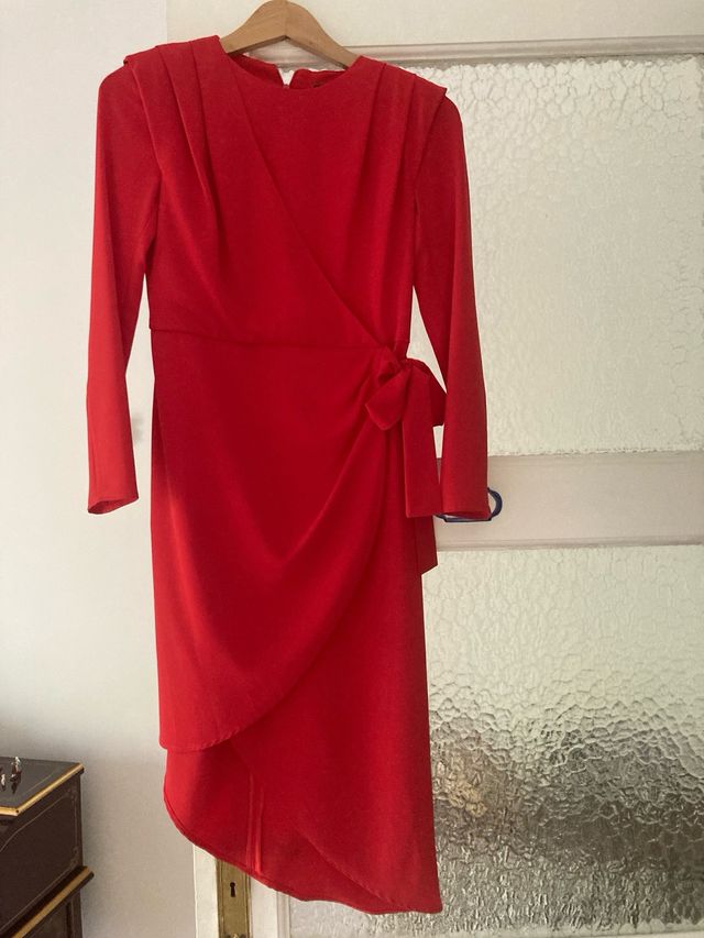Vestido Bimani Rojo Talla 34 Nuevo