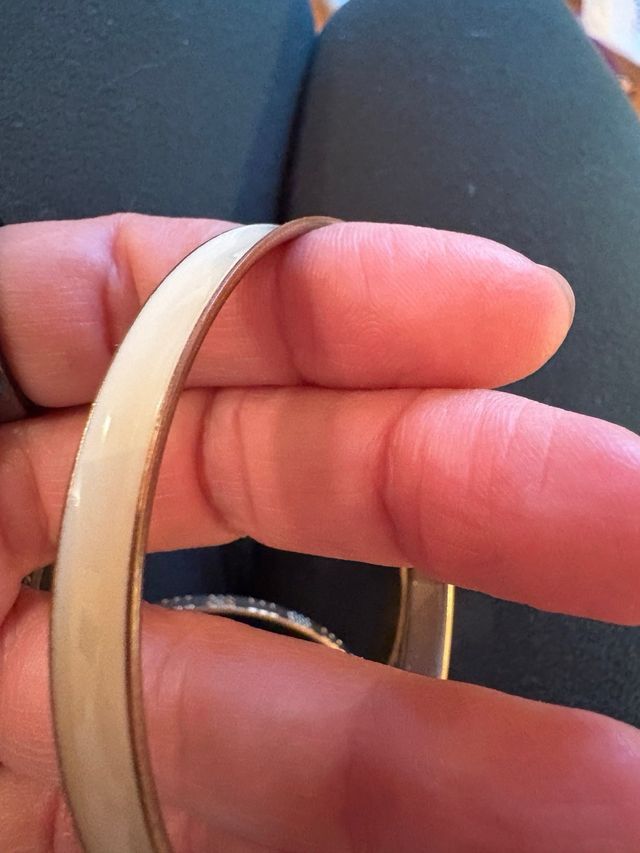 Set 6 bracciali donna effetto oro anticato e perle