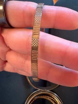 Set 6 bracciali donna effetto oro anticato e perle