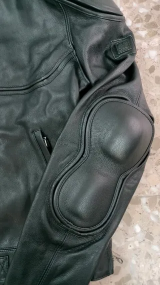 Chaqueta Belstaff Negra Cuero Moto