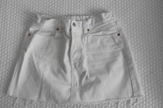 Falda vaquera blanca Mango