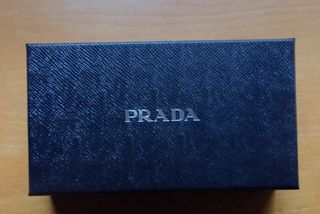 Cartera Prada Azul y Dorada