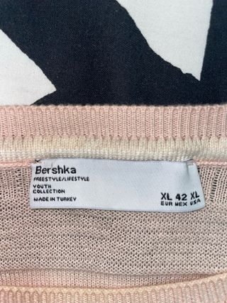 Jersey fino Bershka rosa manga larga