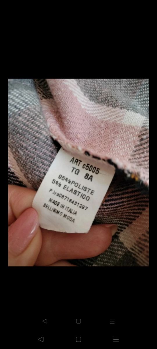 Chaqueta cuadros niña talla 8 años