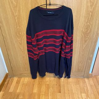 Jersey Náutica Rayas Hombre Azul/Rojo