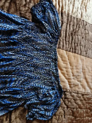 Vestido largo estampado manga corta