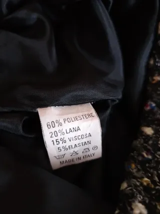 Gonna tweed lana con tulle nero