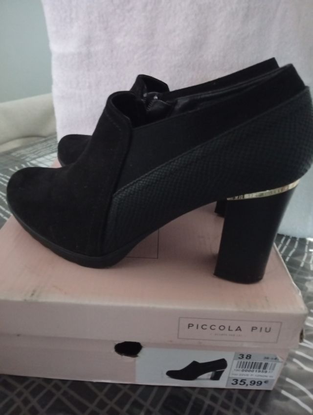Botines Piccola Piu Talla 38 Negros