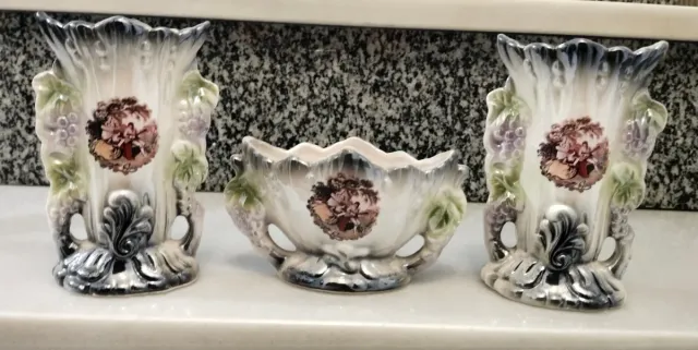 Conjunto Decoración Cerámica Vintage